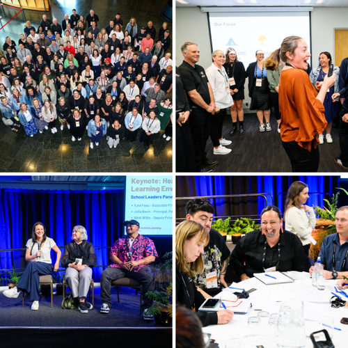 A collage of Healthy Active Learning National Hui 2024