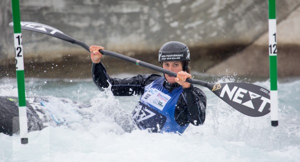 Kayaker Luuka Jones at the canoe slalom world championships
