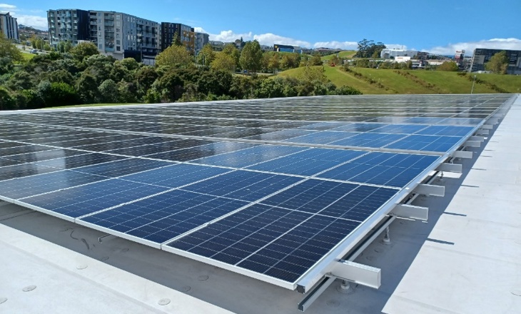 Solar panels on a roof