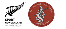 SportNZ and Te Whare Tū Taua o Aotearoa logos side by side
