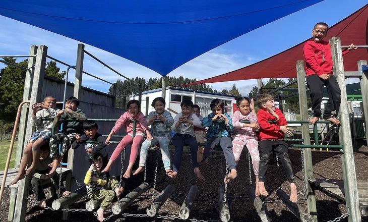 Tamariki Children playing on a playground