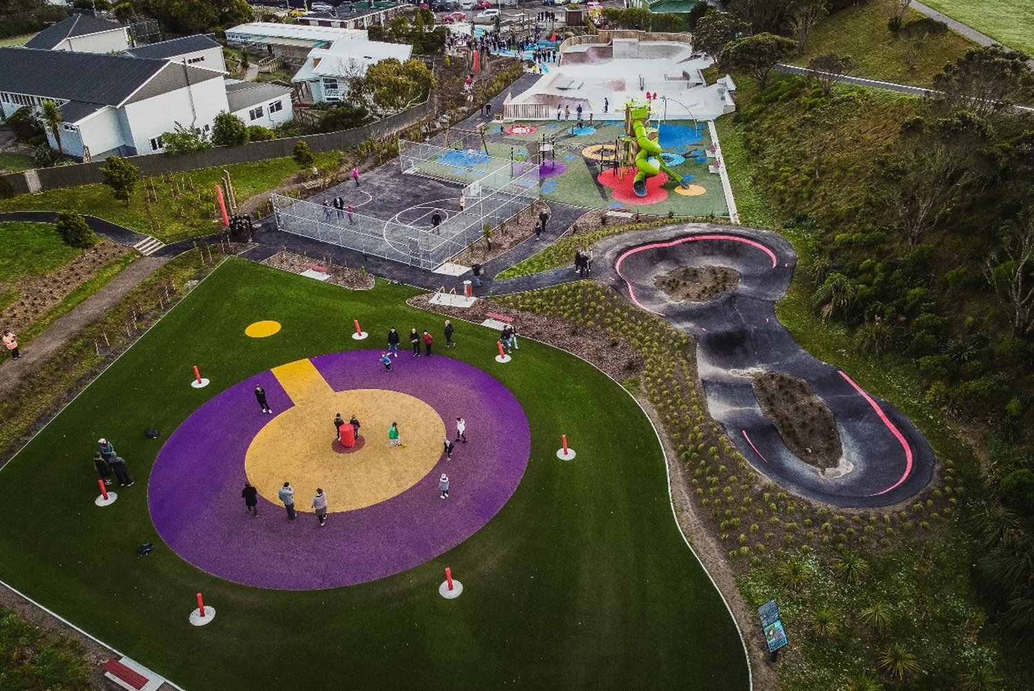 Sky view of a new playground