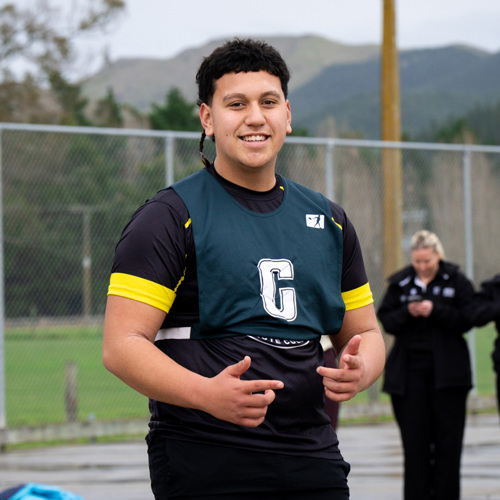 Rangatahi giving thumbs up to camera