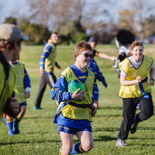 No Limits rugby tamariki playing rugby
