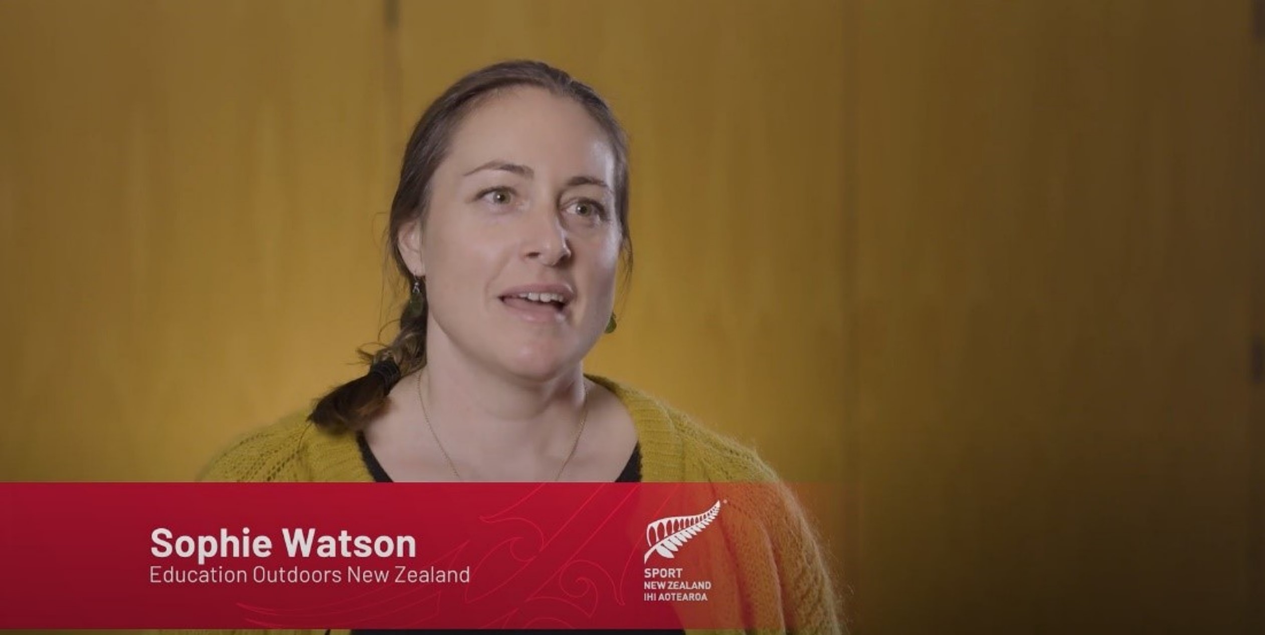 Sophie Watson talking to camera