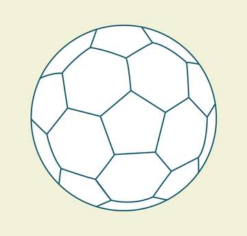 Blank football image for learning exercise